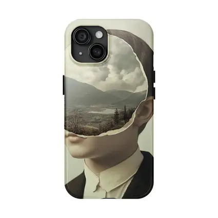 Surreal Portrait Figure Landscape Mountain Collage