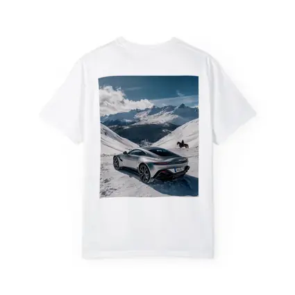 Aston Martin Vantage Silver Snow Mountain