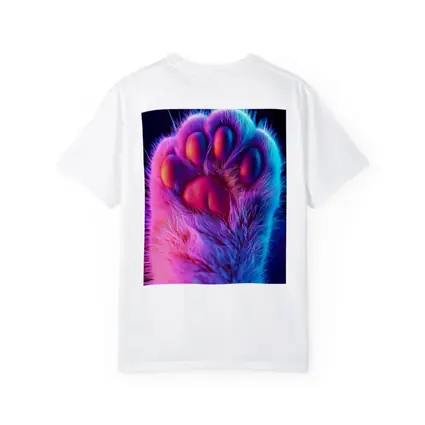 Neon Cat Paw Close Up Purple Pink