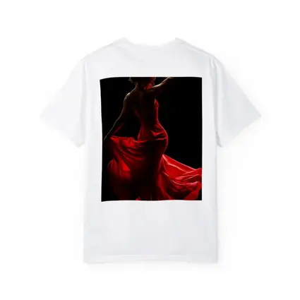 Flamenco Dancer Red Dress Dark Background