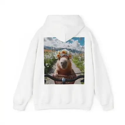 Capybara Flower Crown Bicycle Mountain Meadow