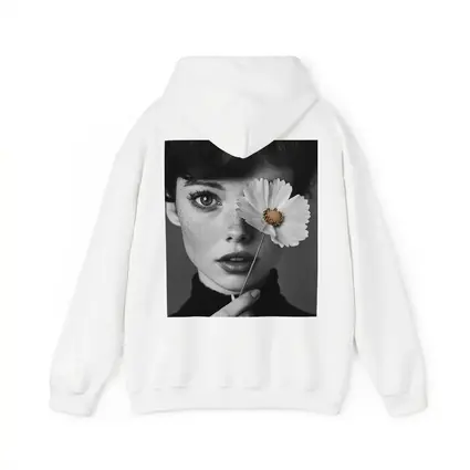 Freckled Woman Holding Cosmos Flower Portrait