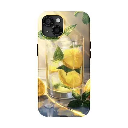Lemonade Glass With Mint Leaves Summer