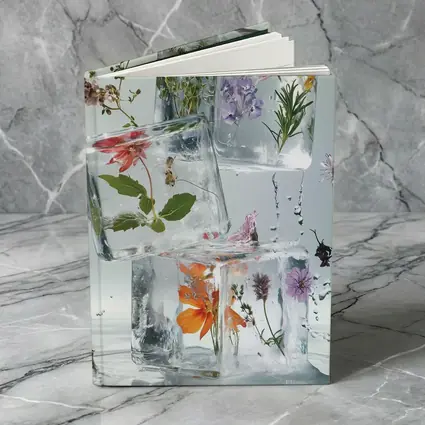 Wildflowers Frozen Inside Clear Ice Cubes