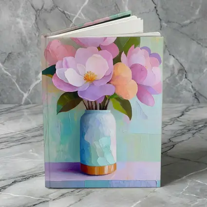 Pink Magnolia Flowers Pastel Oil Painting