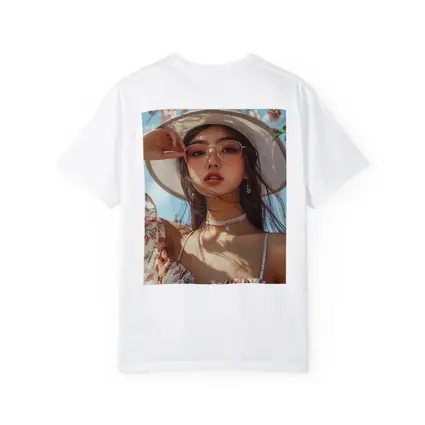 Elegant Woman Cherry Blossoms Spring Fashion