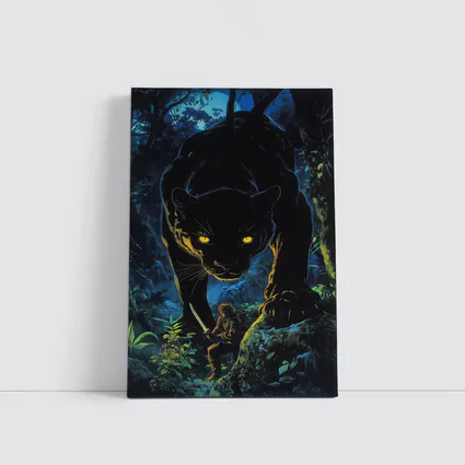 Black Panther Stalking Hunter Dark Jungle Night