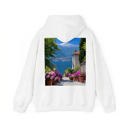 Lake Como Italy Flowers Mountain View