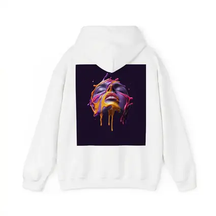 Purple Face Dripping Paint Abstract Art