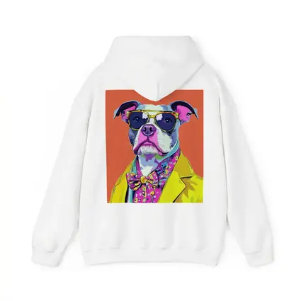 Pop Art Pit Bull Sunglasses Orange Background