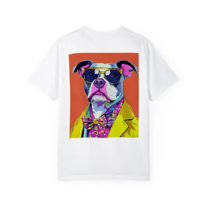 Pop Art Pit Bull Sunglasses Orange Background