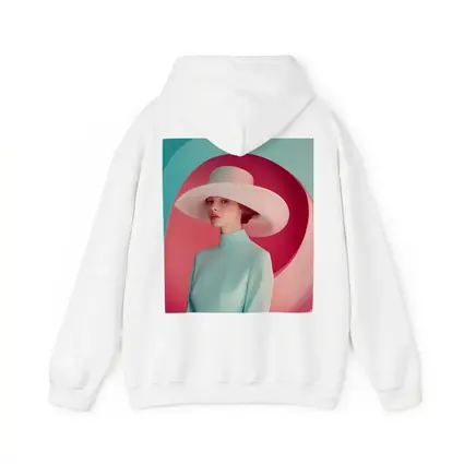 Fashion Woman Wide Hat Pastel Pink Teal