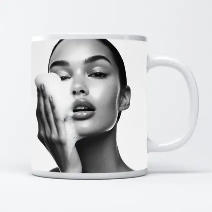 Woman Washing Face With Foam Beauty
