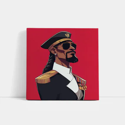 Hip Hop General Military Uniform Red Background