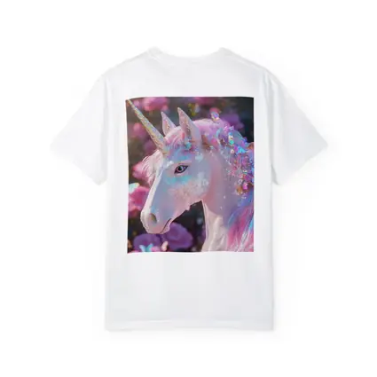 Glitter Unicorn With Pink Roses Background