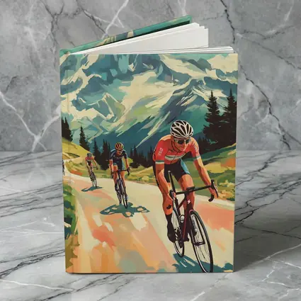 Road Cyclists Racing Through Alpine Mountain Landscape
