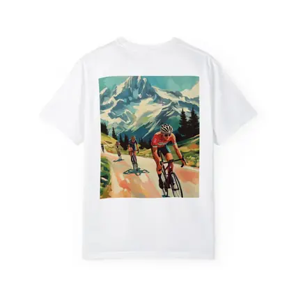 Road Cyclists Racing Through Alpine Mountain Landscape