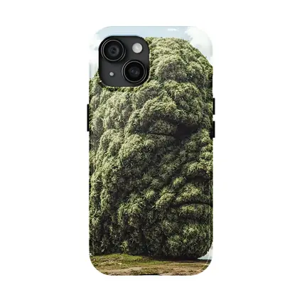 Giant Green Face Sculpture Sky Background