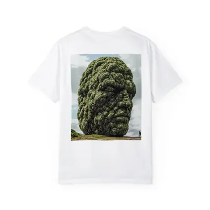 Giant Green Face Sculpture Sky Background
