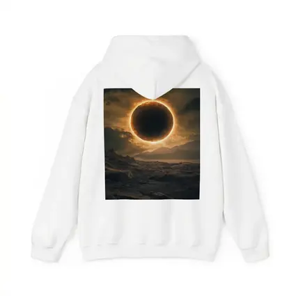 Solar Eclipse Over Rocky Alien Landscape