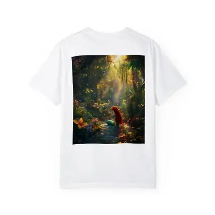 Mermaid Girl Sitting In Enchanted Forest Stream