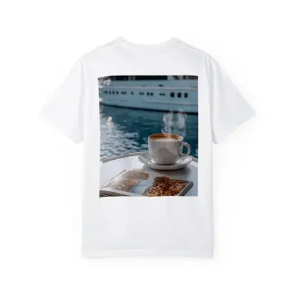 Coffee Cup Steam Luxury Yacht Harbor