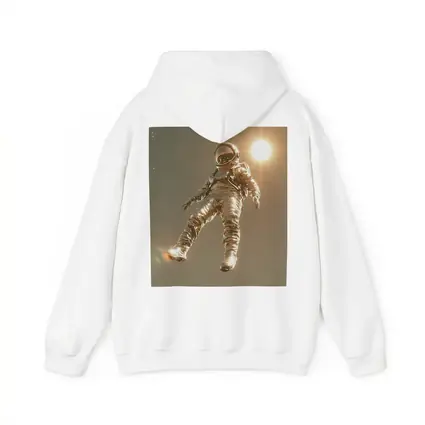 Golden Astronaut Floating In Starry Space