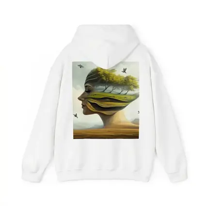 Surreal Woman Face Nature Landscape Birds