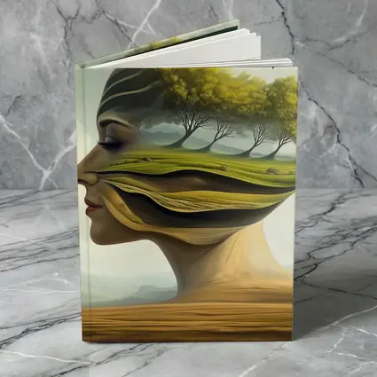 Surreal Woman Face Nature Landscape Birds