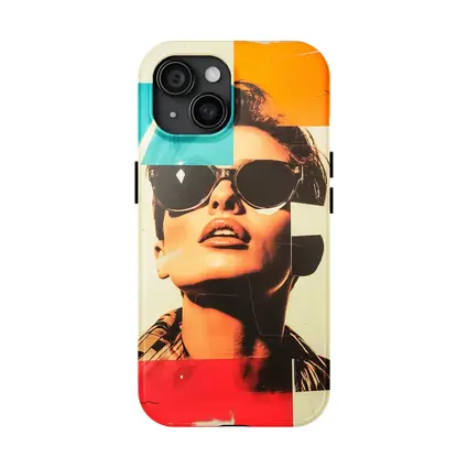 Retro Pop Art Woman Sunglasses Collage Style
