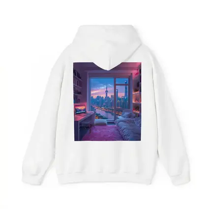 Shanghai Skyline Cozy Bedroom Neon Night