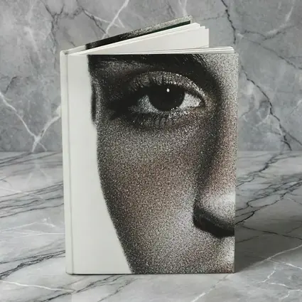 Close Up Woman Face Black White Portrait