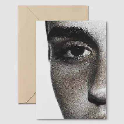 Close Up Woman Face Black White Portrait