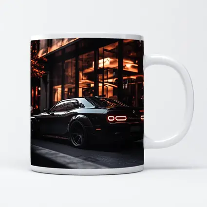 Dodge Challenger Black City Night Streets