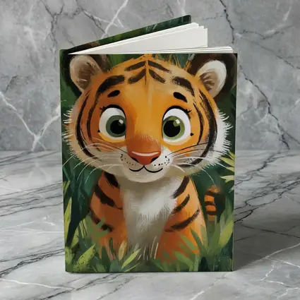 Cute Baby Tiger Cub Jungle Illustration