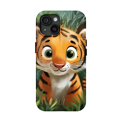 Cute Baby Tiger Cub Jungle Illustration