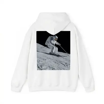 Astronaut Skiing On Moon Starry Night