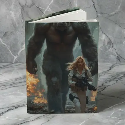 Giant Gorilla Woman Soldier Destroyed City