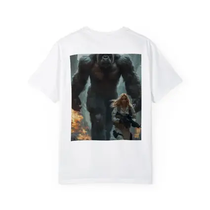 Giant Gorilla Woman Soldier Destroyed City