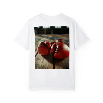 Red Boxing Gloves On Rustic Wooden Table