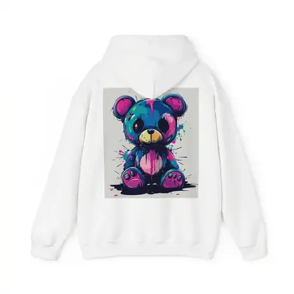 Graffiti Teddy Bear Colorful Paint Splash Art