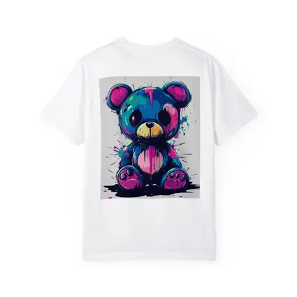 Graffiti Teddy Bear Colorful Paint Splash Art