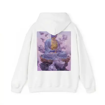Buddha Statue Lotus Cloud Purple Sky