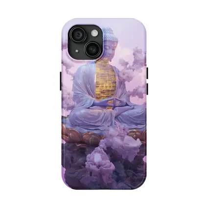 Buddha Statue Lotus Cloud Purple Sky