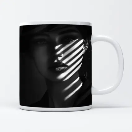 Woman in Black Hat Shadow Light Portrait