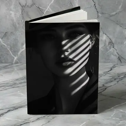 Woman in Black Hat Shadow Light Portrait