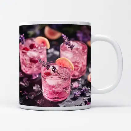 Pink Lavender Cocktails With Grapefruit Ice