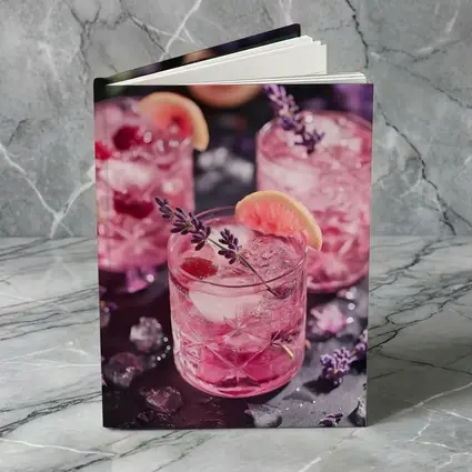 Pink Lavender Cocktails With Grapefruit Ice