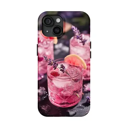Pink Lavender Cocktails With Grapefruit Ice