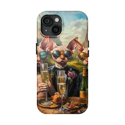 Sphynx Cats Champagne Toast Garden Party